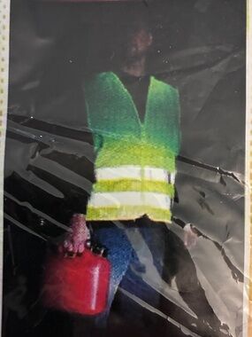 High-Visibility Reflective Adult Size Safety Vest in Neon Yellow V-neck